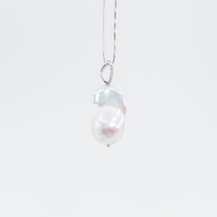 Baroque Pearl with Diamond Pendant