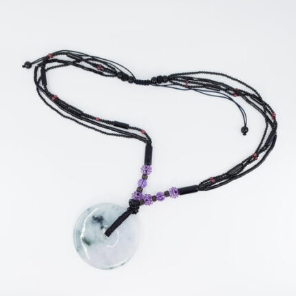 Lavandar Jadeite with Agate, Amethyst and Garnet Necklace